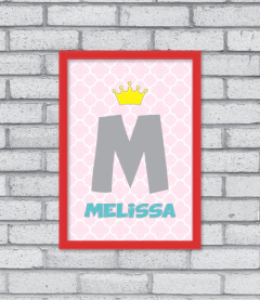 Quadro Inicial Coroa (menina) - comprar online