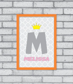 Quadro Inicial Coroa (menina) - loja online