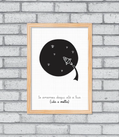 Quadro Até a Lua (ida e volta) - Pendurama Quadros e Artigos de Decoração