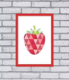 Quadro Morango Geométrico na internet