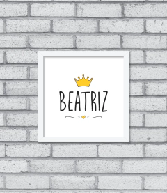 Quadro Nome Coroa (menina) - loja online