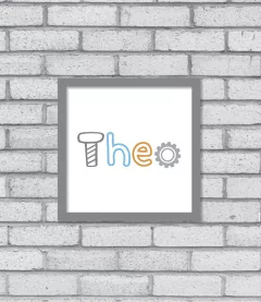 Quadro Nome Robô - Pendurama Quadros e Artigos de Decoração