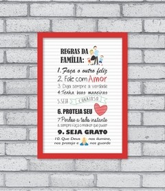 Quadro Regras da Família