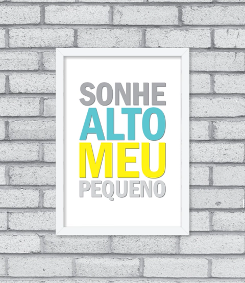 Quadro Sonhe Alto (menino)
