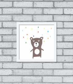 Quadro Teddy (chuva) - comprar online