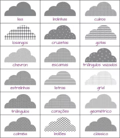 Prateleira + Adesivo Nuvem Estampada na internet