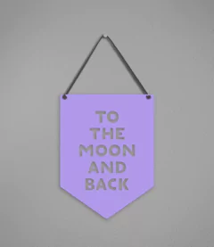 Plaquinha To The Moon - Pendurama Quadros e Artigos de Decoração