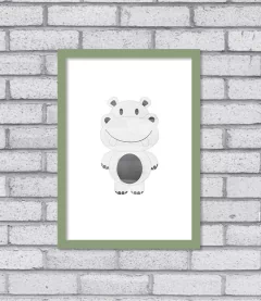 Quadro Hipopótamo Aqua - loja online
