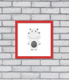 Quadro Hipopótamo Aqua - Pendurama Quadros e Artigos de Decoração