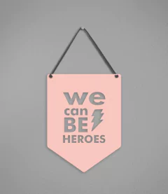 Plaquinha Be Heroes na internet