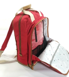 Mochila Maternal Lisa - roja - Mamá Flora