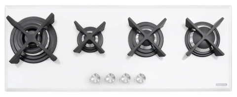 Cooktop Tramontina 4 Bocas Slim Glass Flat 4GG White 100cm Gás