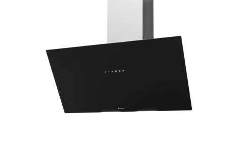 Coifa Londres Debacco Inclinada de Parede Vidro Preto e Inox 90cm