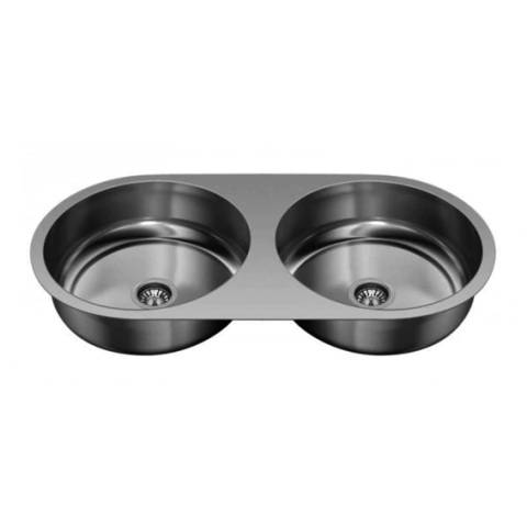 Cuba Dupla Horizontal Aço Inox Polido 79x37x15cm - GhelPlus