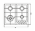 Cooktop Debacco 4 Bocas Zurique Aço Inox 60cm Inox Gás - loja online