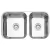 Cuba Dupla em Aço Inox Polida 69x40x14cm - Tramontina