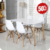 COMBO: Mesa Rectangular blanca + 4 Sillas Eames