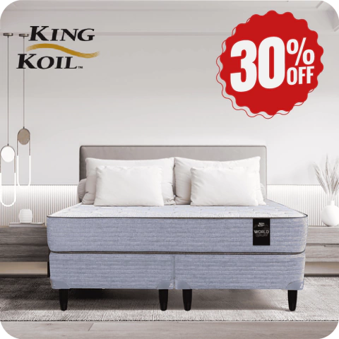 Colchón 1 plaza Resortes Pocket King Koil Bradley