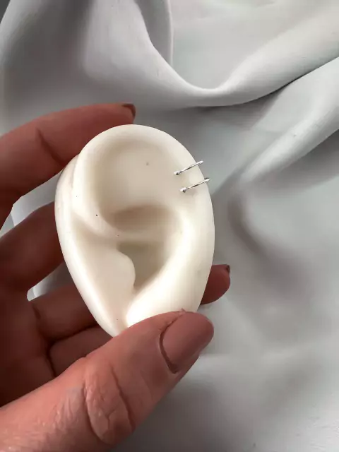 Earcuff Doble Tini Plata 925