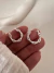 Par Aros Hanna Strass Acero Blanco
