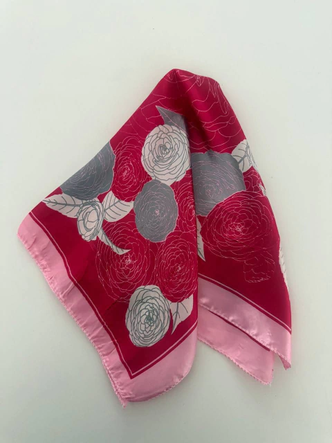 Pañuelo Seda Gardenia Pink 50x50 Cm