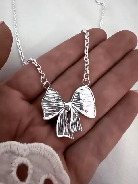 Conjunto Moño Chapita 45 Cm Acero Blanco