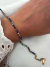 Pulsera Zaira Rainbow 18 Cm Acero Dorado