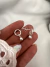 Par Aros Ring Bolita Acero Blanco - comprar online
