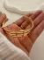 Esclava Lined Barrita Acero dorado - comprar online