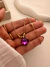 Conjunto Bali Cruz Violeta 45 Cm Acero Dorado