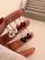 Par Aros Donatella Corazón 2 Cm Acero Blanco