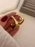 Par Aros Jota Chunky Acero Dorado