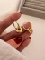 Par Aros Aura Corazón Chunky 2 Cm Acero Dorado - comprar online