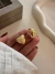 Par Aros Corazón Crepe Chunky Acero Dorado - comprar online
