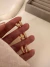 Par Aros Cubanas Strass Acero Dorado