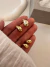 Par Aros Mini Drop Acero Dorado - comprar online
