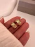 Par Aros Argolla Crepe Acero Dorado