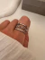 Anillo Triple Line Cubik Rosa Acero Quirúrgico
