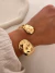 Esclava Doble Drop Print Zamak