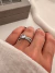 Anillo Enlace Zircón Acero Quirúrgico