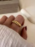 Anillo Caterpillar Chunky Acero Dorado