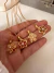 Conjunto Flor de Loto Giratorio 50 cm Acero dorado