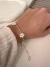 Pulsera Cleef Flor Blanco 19 cm Acero Blanco