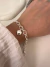 Pulsera String Corazón 19 cm Acero Blanco