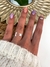 Anillo Regulable Inicial I Estrella Acero Blanco