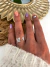 Anillo Regulable Inicial M Corazon Acero Blanco