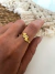 Anillo Doble Trueno Acero Dorado
