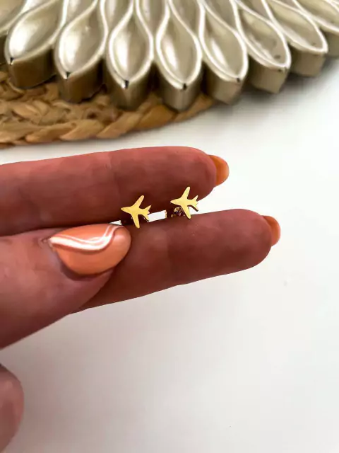 Par Aros Avioneta Acero Dorado