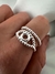 Anillo Regulable Karma Ojito Acero Blanco