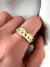 Anillo Regulable Pompeya Bubble Acero dorado